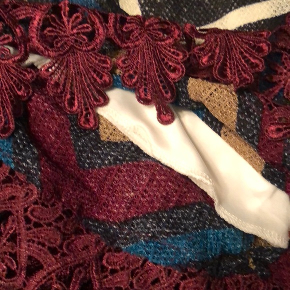 Auditions Chevron and Lace Dress 3X - Picture 6 of 6